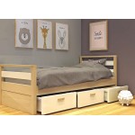 Κρεβάτι Simple με συρτάρια  για στρώμα  90cm x 200εκ
