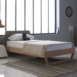 Κρεβάτι GALAXY - Ξύλο / MDF με καπλαμά - 208.50Μx107Πx77Υ για στρώμα  90 Χ 200εκ