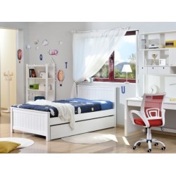 ΚΡΕΒΑΤΙ .ΗΜΙΔΙΠΛΟ ΚΟΥΠΑΣΤΗ 120*90/52 CM ΛΕΥΚΟ ΓΙΑ ΣΤΡΩΜΑ 110CM X 200εκ