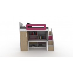 Σύνθεση CLEVER HIGH , ολικών διαστάσεων Π 2,45m * Y 1,90m * B 0,98m για στρωμα 90 Χ 1.90CM