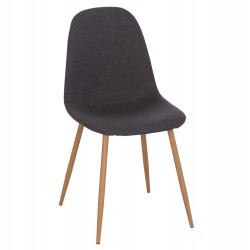 ΚΑΡΕΚΛΑ LEONARDO HM00100.10  ΜΕ ΜΕΤΑΛΛΙΚΑ ΠΟΔΙΑ & ΥΦΑΣΜΑ ΓΚΡΙ  45x51.5x85Υεκ.