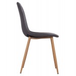 ΚΑΡΕΚΛΑ LEONARDO HM00100.10  ΜΕ ΜΕΤΑΛΛΙΚΑ ΠΟΔΙΑ & ΥΦΑΣΜΑ ΓΚΡΙ  45x51.5x85Υεκ.