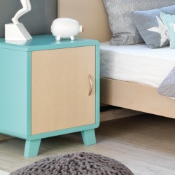 Κομοδίνο Noa - Ξύλο / MDF με καπλαμά - 47Μx45Πx58Υ