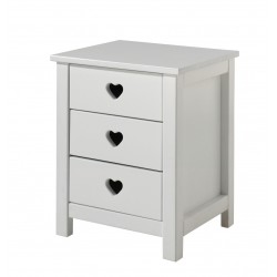 Κομοδίνο  ξύλινο Amori - MDF + Ξύλο πεύκου - 45Μx40Πx50Υ
