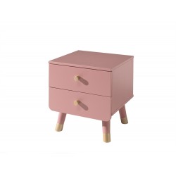 Κομοδίνο ξύλινο Billy  ροζ - MDF + Ξύλο πεύκου - 205Μx95Πx72Υ