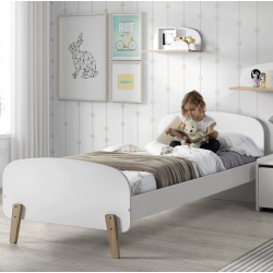 Κρεβάτι ξύλινο Kiddy - MDF + Ξύλο πεύκου - 205Μx95Πx72Υ