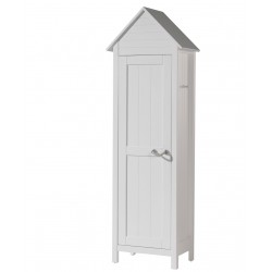 Ντουλάπα σπιτάκι ξύλινη 1 φύλλο Lewis - MDF + Ξύλο πεύκου - 40Μx62Πx192Υ