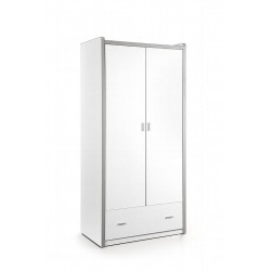 Ντουλάπα ξύλινη 2 φύλλα Bonny - MDF + Ξύλο πεύκου - 101Μx57Πx201Υ