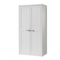 Ντουλάπα ξύλινη 2 φύλλα Lewis - MDF + Ξύλο πεύκου - 100Μx59Πx200Υ