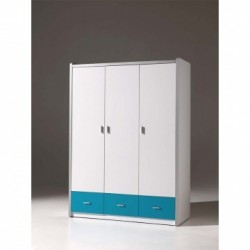 Ντουλάπα ξύλινη 3 φύλλα Bonny - MDF + Ξύλο πεύκου - 147Μx58Πx201Υ