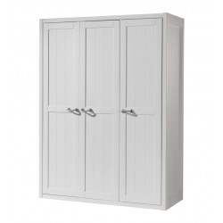 Ντουλάπα ξύλινη 3 φύλλα Lewis - MDF + Ξύλο πεύκου - 146Μx59Πx200Υ