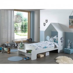 Παιδικό κρεβάτι σπιτάκι Casami 200 Λευκό  - MDF + Ξύλο πεύκου - 93Μx229Πx147Υ