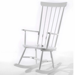Πολυθρόνα Rocky Άσπρη - MDF λάκα - 69Μx85Πx124Υ