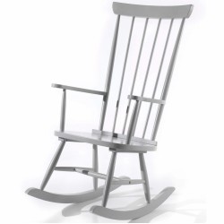Πολυθρόνα Rocky Γκρι  - MDF λάκα - 69Μx85Πx124Υ