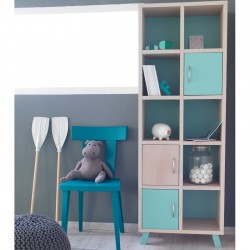 Βιβλιοθήκη Noa - Ξύλο / MDF με καπλαμά - 60Μx35Πx165Υ