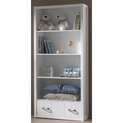 Βιβλιοθήκη ξύλινη Lewis - MDF + Ξύλο πεύκου - 87Μx40Πx200Υ